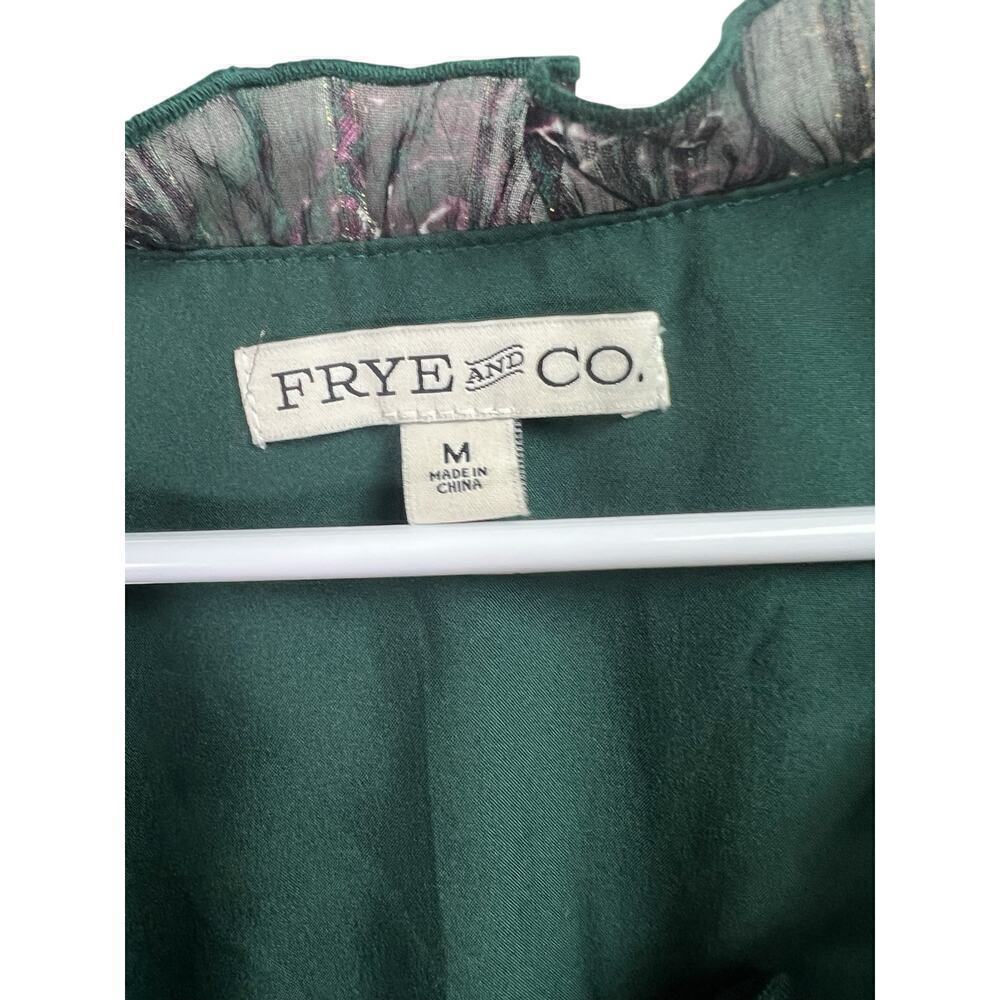 Frye & Co LS Floral Fit & Flare Button Front Dress Medium - Picture 3 of 16